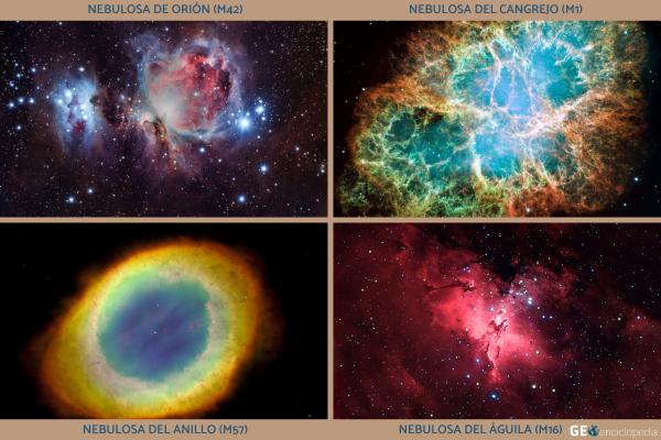 Nebulosa: qué es, características, tipos y ejemplos con nombres - Ejemplos de nombres de nebulosas