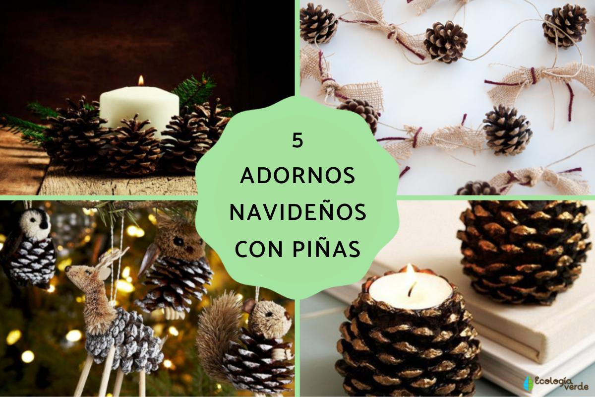 Cómo hacer adornos navideños con piñas