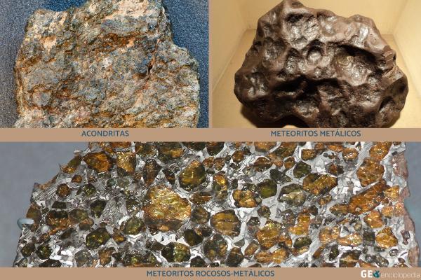 Tipos de meteoritos - Tipos de meteoritos según la clasificación por composición y procedencia