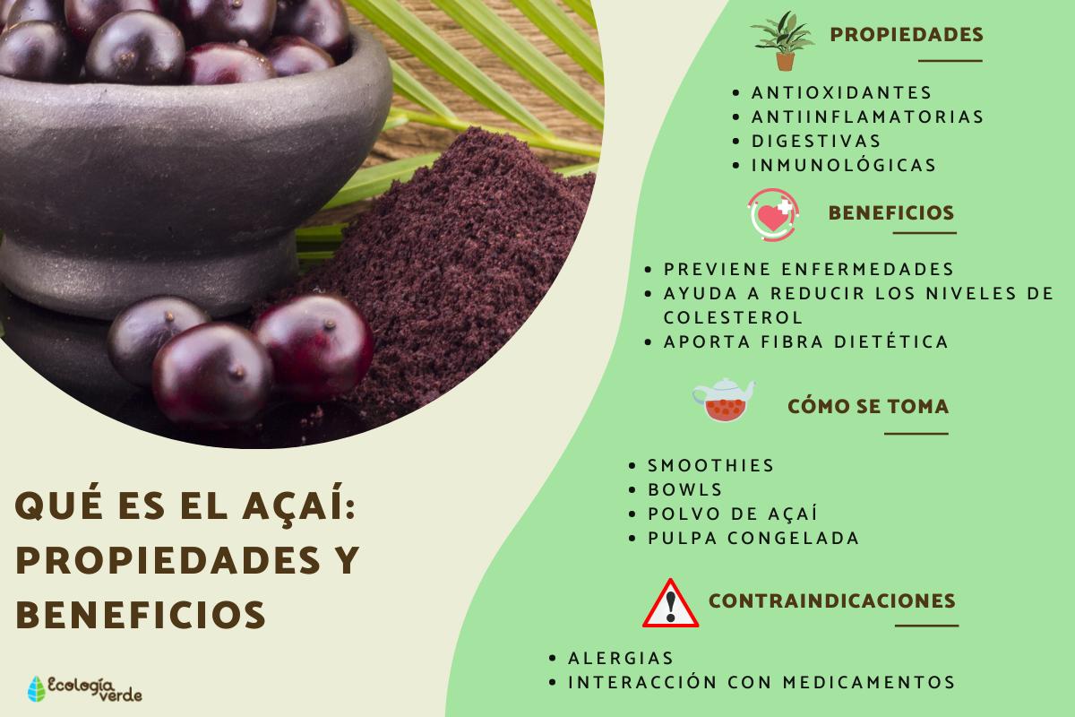 Qué es el açaí: propiedades y beneficios