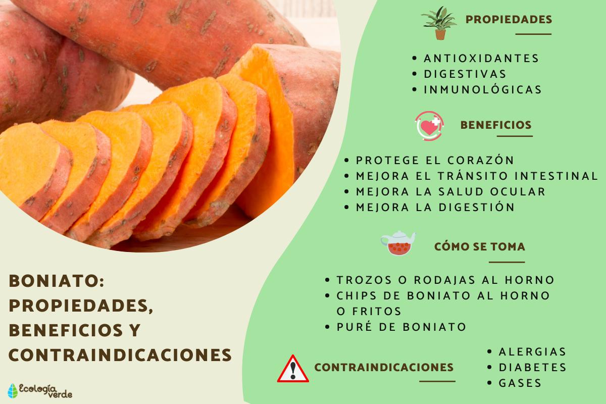 Boniato: propiedades, beneficios y contraindicaciones