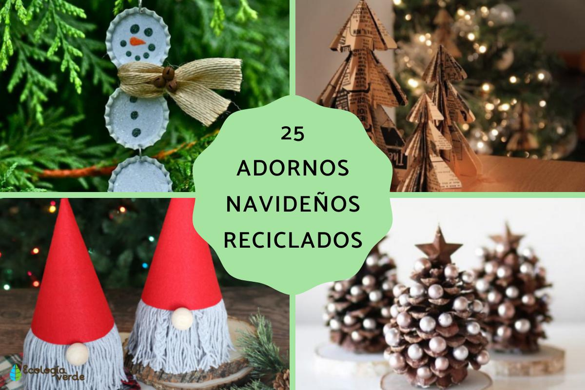 Adornos navideños reciclados