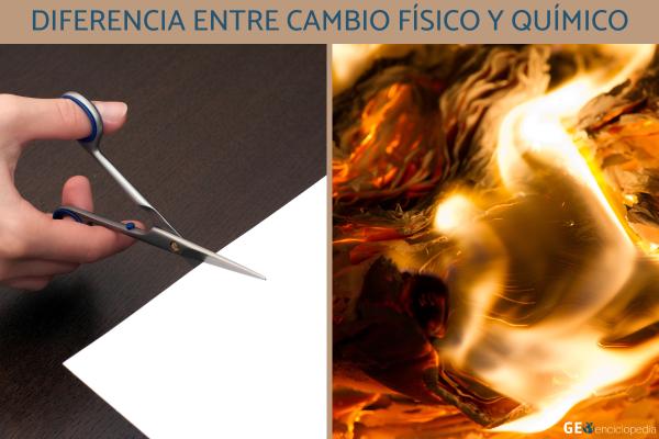 Diferencia entre cambio físico y químico