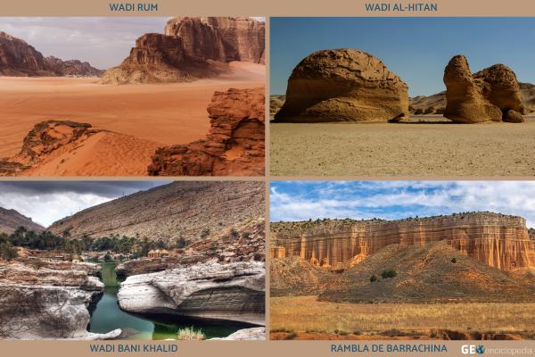 Wadi o uadi: qué es, cómo se forma y diferencias con un cañón - Ejemplos de wadis o uadis
