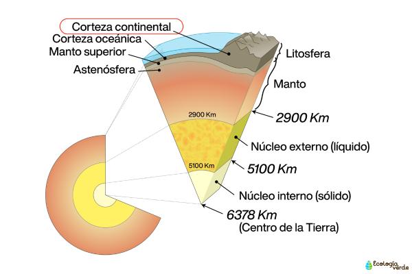 Corteza continental: qué es, características, composición y formación - ¿Qué es la corteza continental?