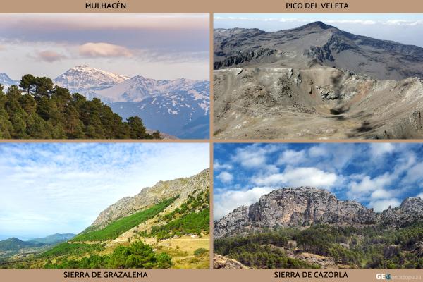 Las montañas de España más importantes - Las montañas más importantes del sur de España