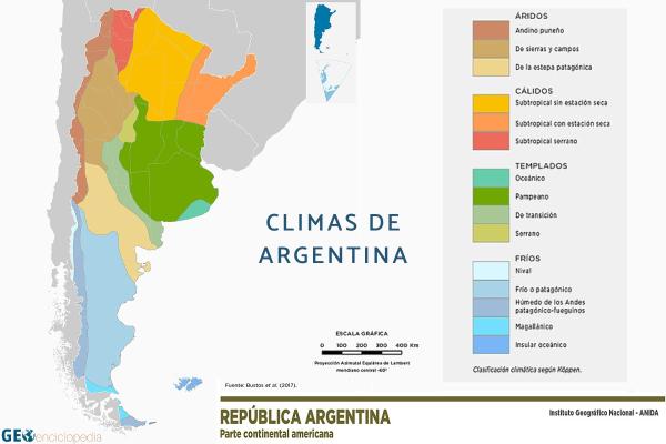 Climas de Argentina: cuáles son y cómo son - Cómo es el clima en Argentina