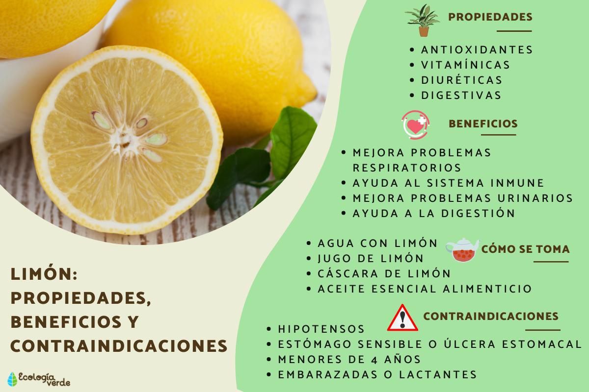 Limón: propiedades, beneficios y contraindicaciones