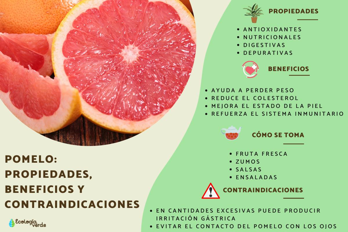 Pomelo: propiedades, beneficios y contraindicaciones