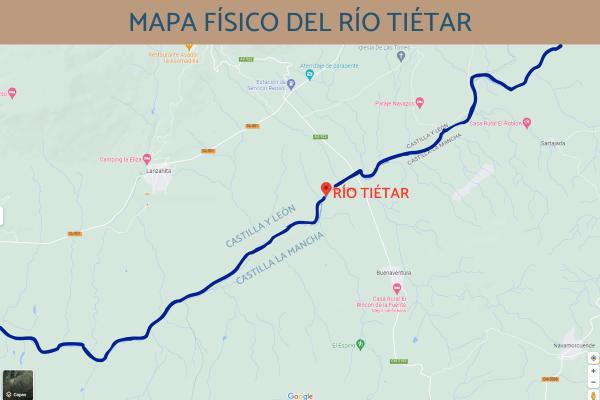 Río Tiétar - Mapa del río Tiétar