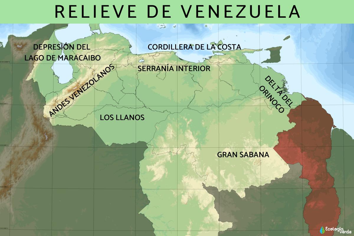 Relieve de Venezuela - Mapa y características