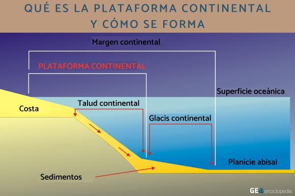 Qué es la plataforma continental y cómo se forma