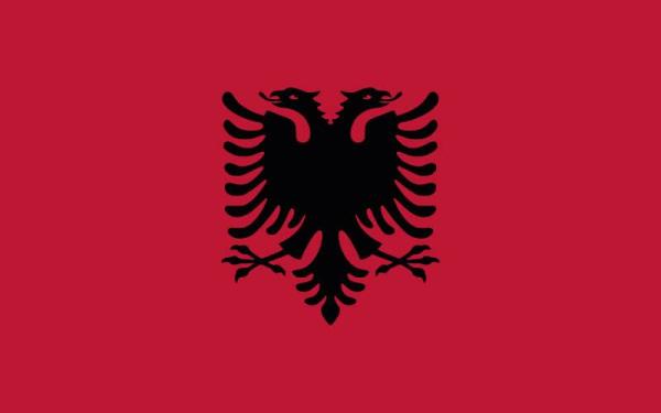 Banderas de países del mundo con nombres - Albania