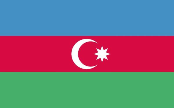 Banderas de países del mundo con nombres - Azerbaiyán