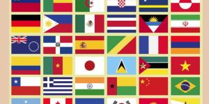 Banderas de países del mundo con nombres