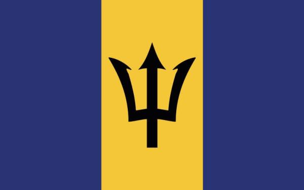 Banderas de países del mundo con nombres - Barbados