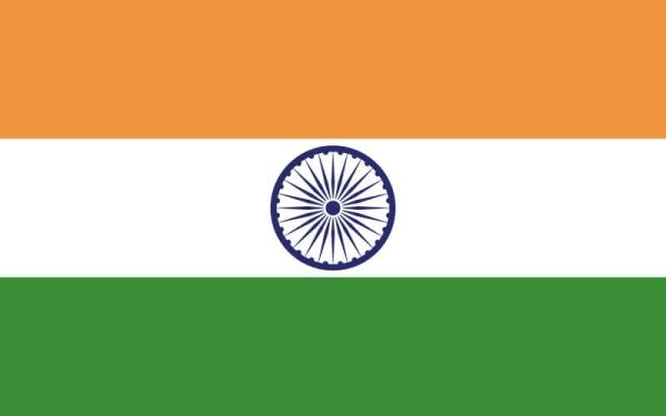 Banderas de países del mundo con nombres - India