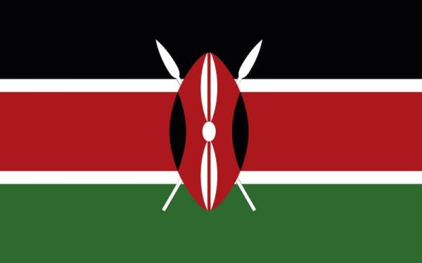 Banderas de países del mundo con nombres - Kenia