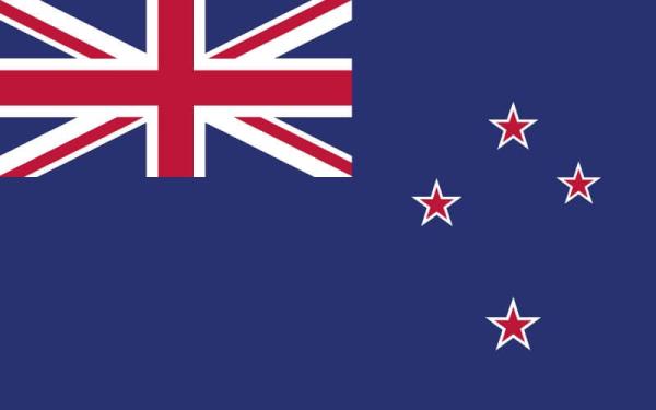 Banderas de países del mundo con nombres - Nueva Zelanda