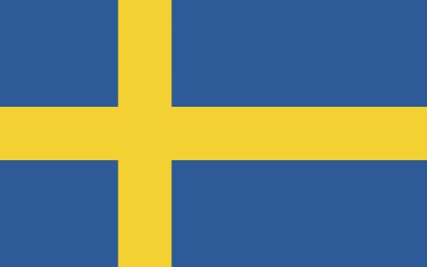 Banderas de países del mundo con nombres - Suecia