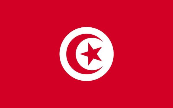Banderas de países del mundo con nombres - Túnez
