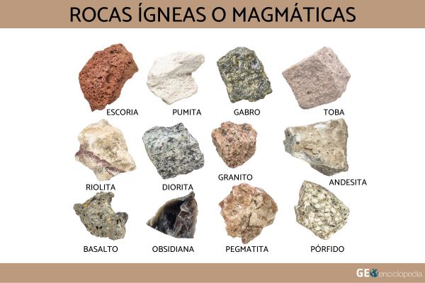 Tipos de rocas - Rocas ígneas o magmáticas