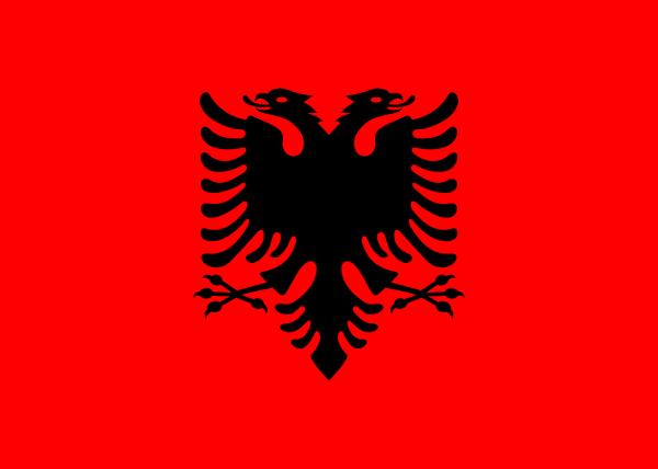 Banderas de Europa con nombres y capitales - Albania - Tirana