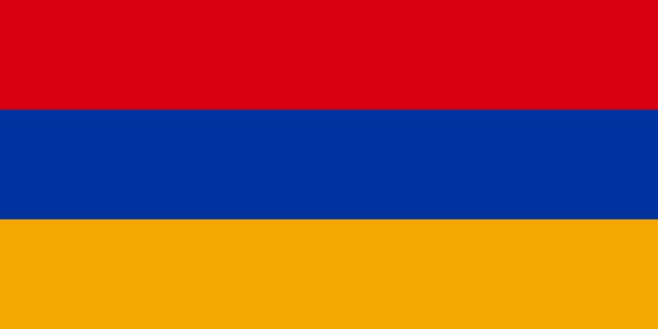 Banderas de Europa con nombres y capitales - Armenia - Ereván