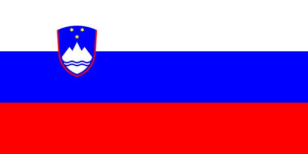 Banderas de Europa con nombres y capitales - Eslovenia - Liubliana