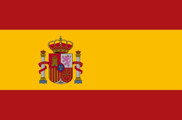 Banderas de Europa con nombres y capitales - España - Madrid