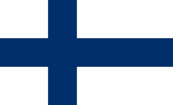 Banderas de Europa con nombres y capitales - Finlandia - Helsinki