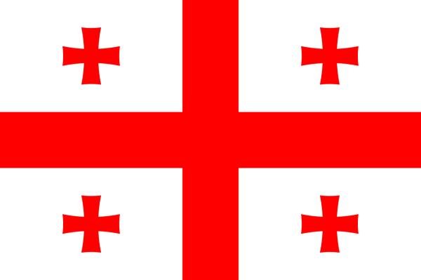 Banderas de Europa con nombres y capitales - Georgia - Tiflis