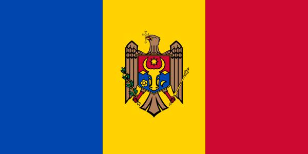 Banderas de Europa con nombres y capitales - Moldavia - Chisinau
