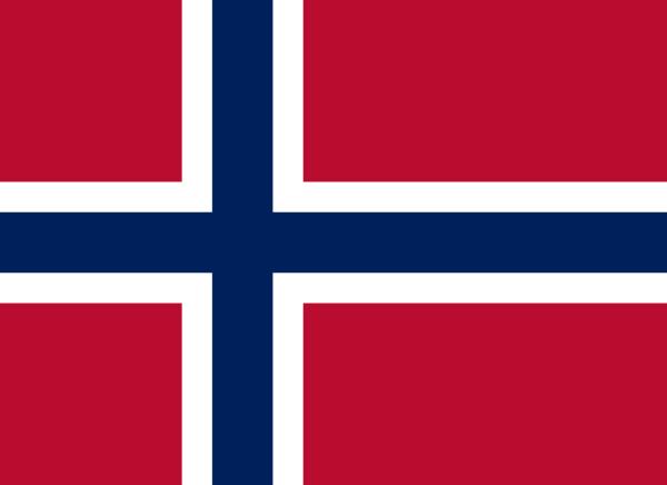 Banderas de Europa con nombres y capitales - Noruega - Oslo