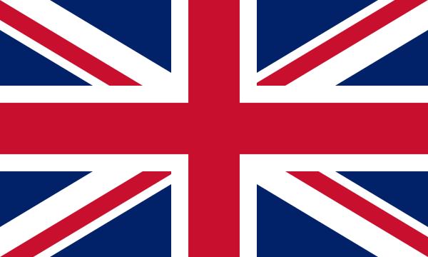 Banderas de Europa con nombres y capitales - Reino Unido - Londres