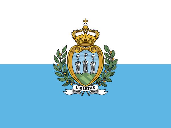 Banderas de Europa con nombres y capitales - San Marino - Ciudad de San Marino