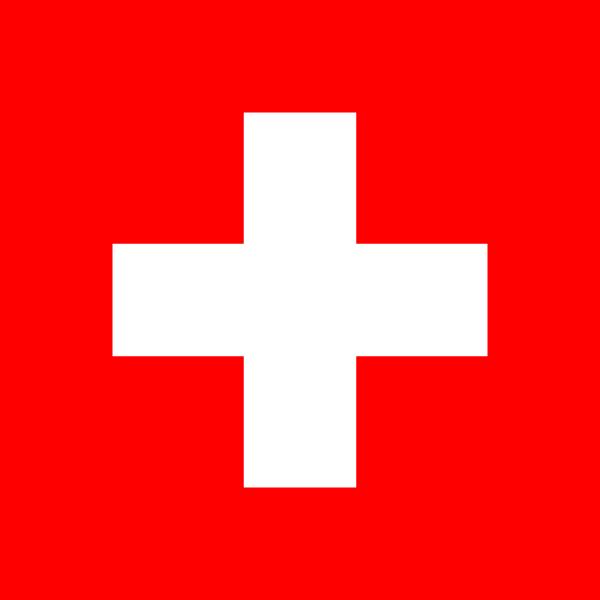 Banderas de Europa con nombres y capitales - Suiza - Berna