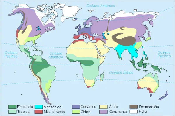 Mapa Del Mundo Con Las Zonas Climticas Tipos De Clima Profesores De