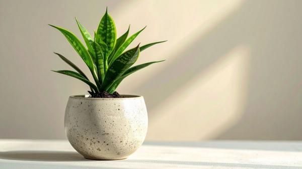 Plantas para recibidores: las mejores opciones para decorar esta zona con poca luz - Lengua de suegra (Sansevieria spp.)