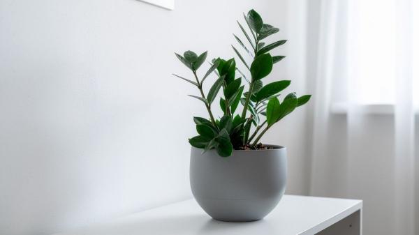 Plantas para recibidores: las mejores opciones para decorar esta zona con poca luz - Planta ZZ (Zamioculcas zamiifolia)