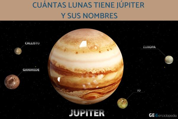 Cuántas lunas tiene Júpiter y sus nombres
