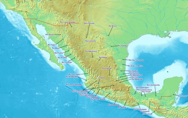 Ríos más importantes de México - Hidrografía de México