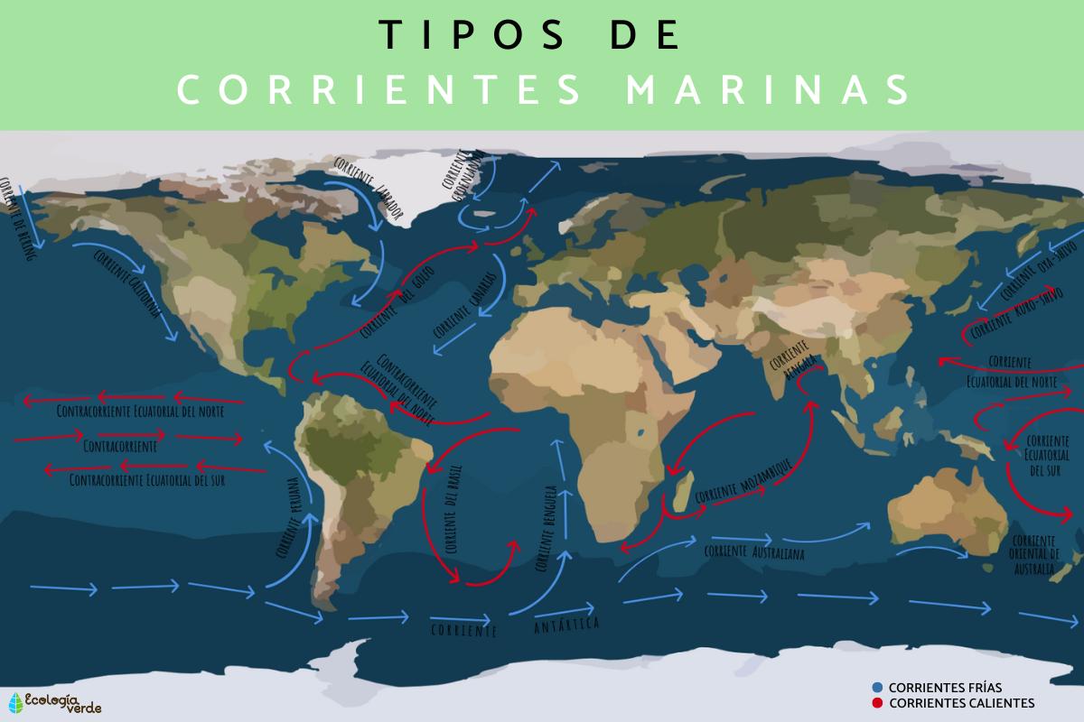 Corrientes marinas: qué son, tipos y cómo se forman