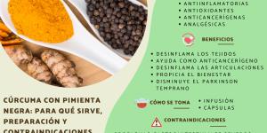 Cúrcuma con pimienta negra: para qué sirve, preparación y contraindicaciones