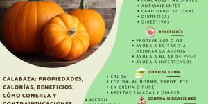 Calabaza: propiedades, calorías, beneficios, cómo comerla y contraindicaciones
