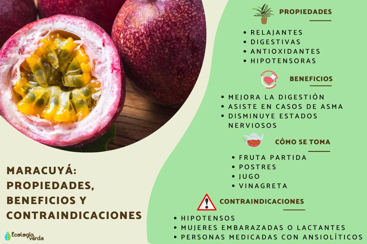 Maracuyá: propiedades, beneficios y contraindicaciones