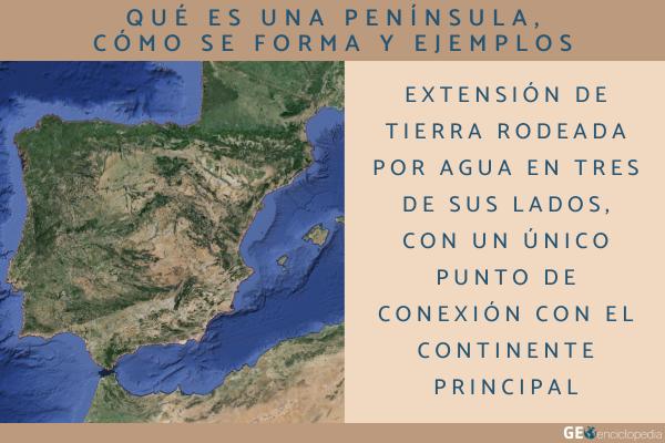 Qué es una península, cómo se forma y ejemplos